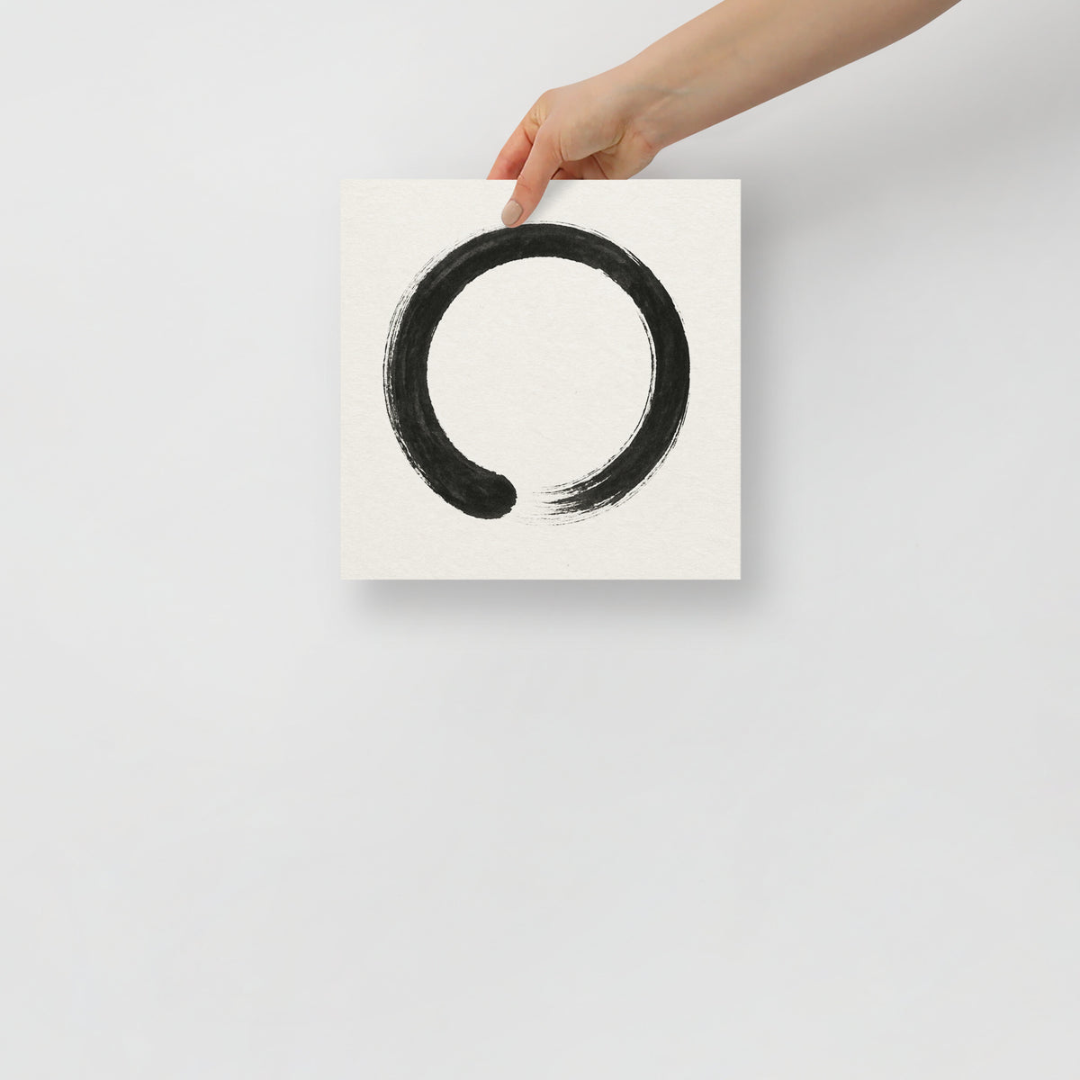 Minimalist Ensō Circle Poster – Zen Japanese Calligraphy Art – Sorakami