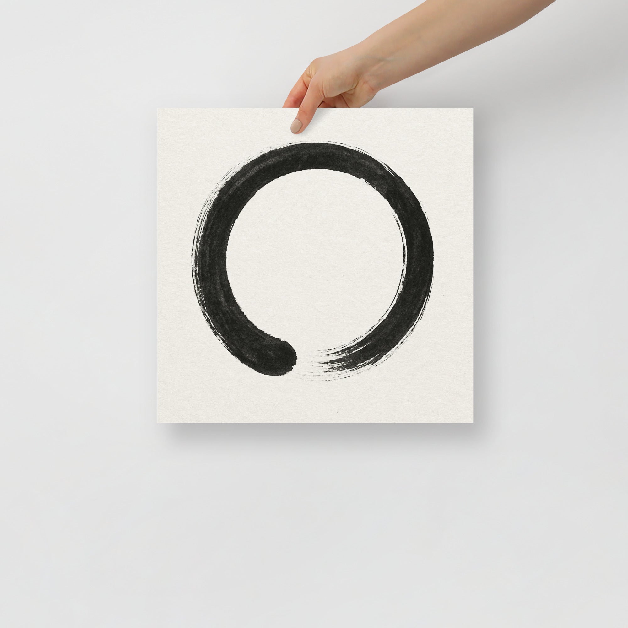Minimalist Ensō Circle Poster – Zen Japanese Calligraphy Art – Sorakami